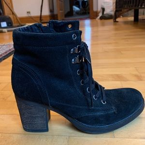 Basey Black Suede Waterproof Booties